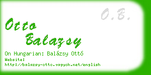otto balazsy business card