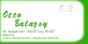 otto balazsy business card